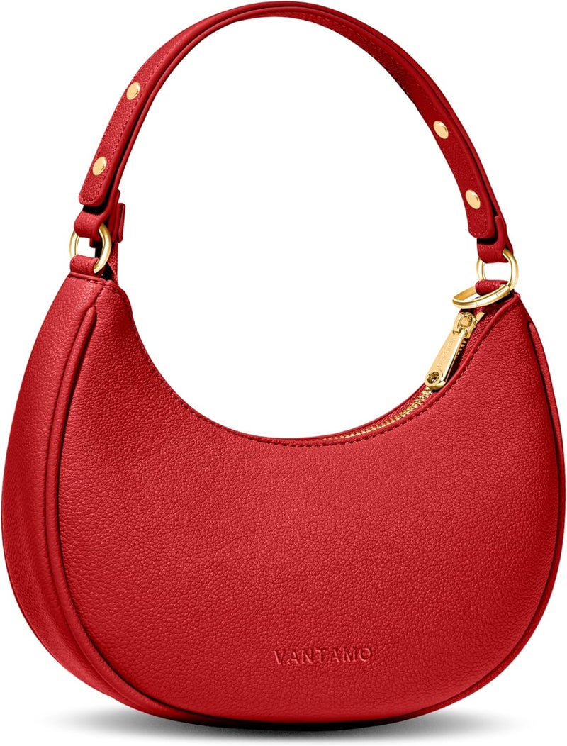 Vantamo Crescent Bags For Women with RFID Protection, Half Moon Clutch Purses for Women with Anti-Theft Clip for Extra Safety - Image 1